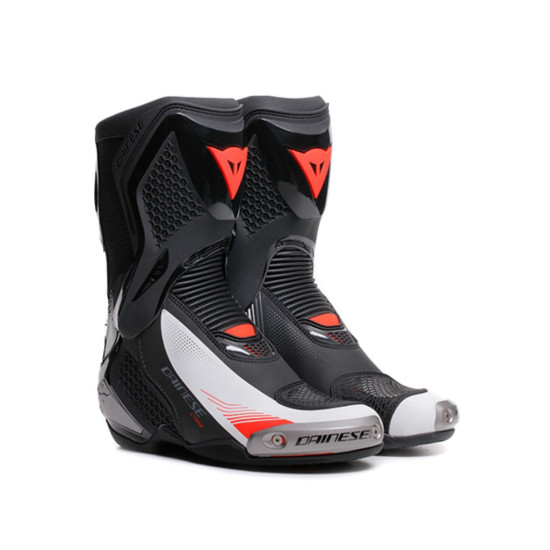Dainese Torque 4 Boots Women Black White Fluo Red