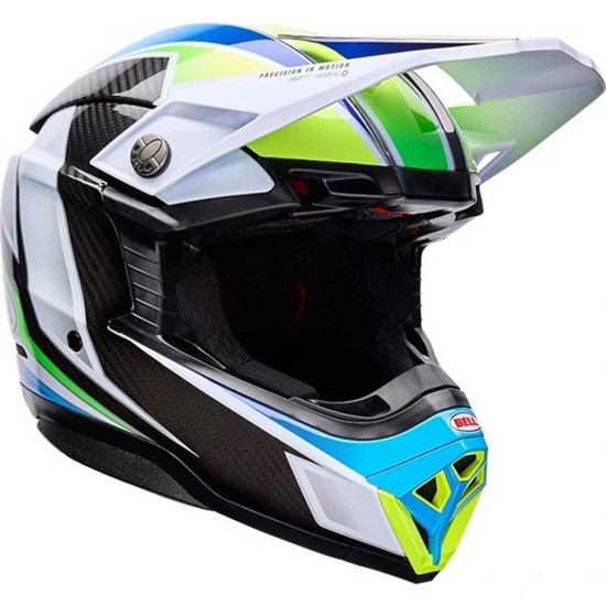 Bell Moto-10 Spherical Grid White Blue