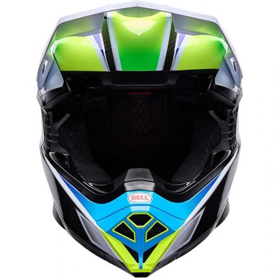 Bell Moto-10 Spherical Grid White Blue £729.99 Off Road Helmets - SKU 37003-059XS from RaceLeathers Motorcycle Clothing