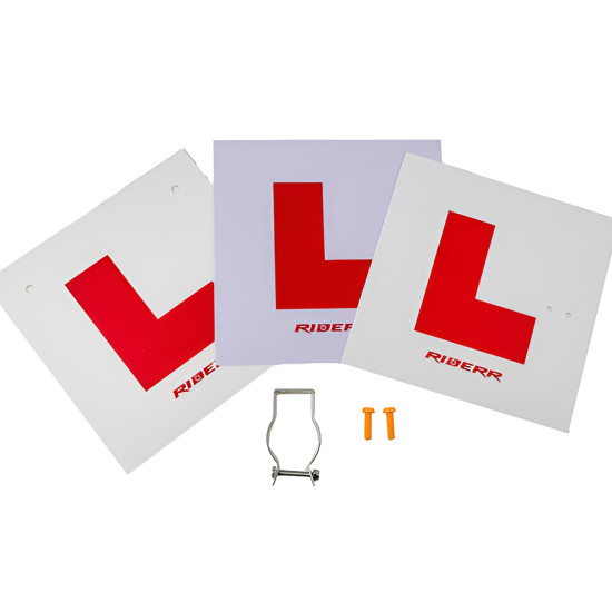 RiderR L Plate Kit £9.99 Road Bike Accessories - SKU 950/RR1006 from RaceLeathers Motorcycle Clothing
