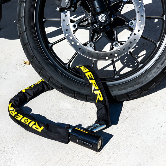RiderR Linkcore 12 Alarm Chain Lock Black £119.99 Security - SKU 950/RR316 from RaceLeathers Motorcycle Clothing