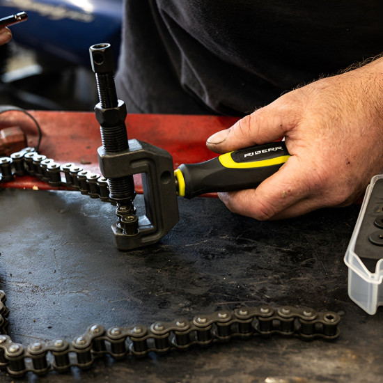 RiderR Motorcycle Chain Splitter Riveter Black £44.99 Tools - SKU 950/RR405 from RaceLeathers Motorcycle Clothing