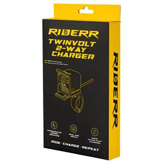 RiderR Twinvolt Accessory Charger £89.99 Motorcycle Luggage - SKU 950/RR802 from RaceLeathers Motorcycle Clothing