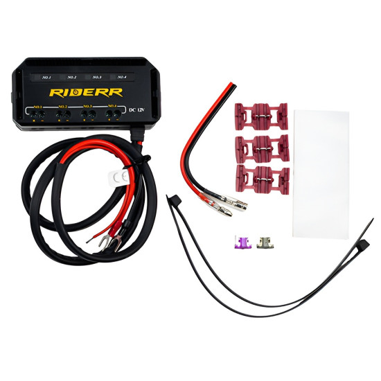 RiderR Fuse Hub 4 Bank Accessory Socket £24.99 Motorcycle Luggage - SKU 950/RR804 from RaceLeathers Motorcycle Clothing