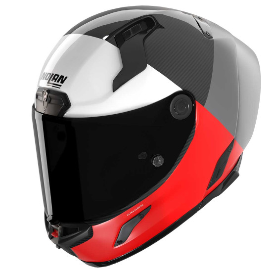 Nolan X-804 RS Blocco 369 Carbon Grey Red £619.99 Full Face Helmets - SKU 550/840008503690 from RaceLeathers Motorcycle Clothing