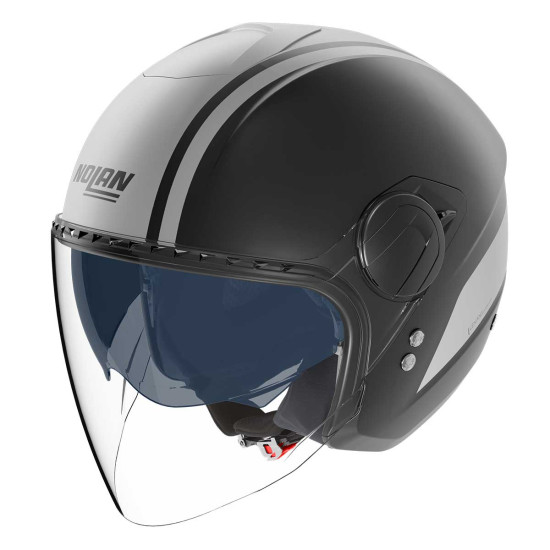 Nolan N20-2 Visor Dolce Vita 347 Matt Black White £189.99 Open Face Helmets - SKU 553/220005893472 from RaceLeathers Motorcycle Clothing