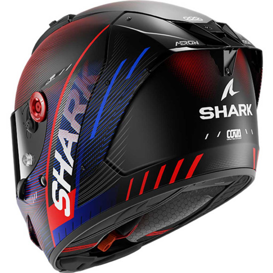 Shark Aeron Speed-Tech Matt DBR Carbon Blue Red £759.99 Full Face Helmets - SKU 200/HE0120E/DBR1 from RaceLeathers Motorcycle Clothing