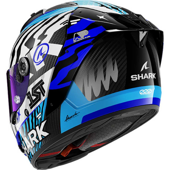 Shark Aeron Speed-Fancy DWB Carbon White Blue £759.99 Full Face Helmets - SKU 200/HE0121E/DWB1 from RaceLeathers Motorcycle Clothing