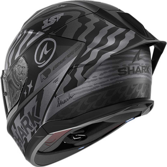 Shark Skwal Cup Speed-Fancy Matt KAS Matt Black Anthracite Silver £265.99 Full Face Helmets - SKU 210/HE6515E/KAS1 from RaceLeathers Motorcycle Clothing