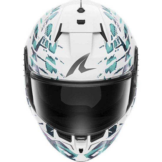 Shark D-Skwal 3 Reptaia WXW White Pearl White £229.99 Full Face Helmets - SKU 210/HE0912E/WXW1 from RaceLeathers Motorcycle Clothing