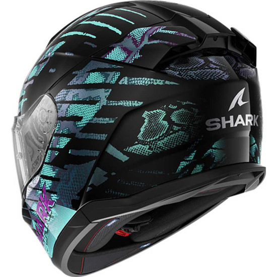 Shark D-Skwal 3 Reptaia Matt KXK  Black Pearl Black £229.99 Full Face Helmets - SKU 210/HE0913E/KXK1 from RaceLeathers Motorcycle Clothing