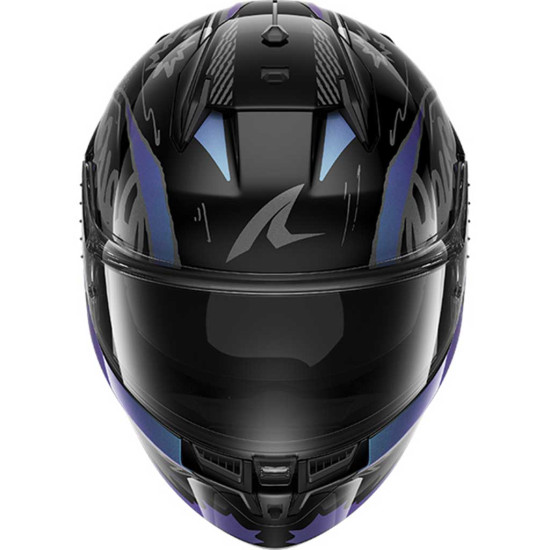 Shark D-Skwal 3 Streetrush KGU Black Green Pearl £229.99 Full Face Helmets - SKU 210/HE0914E/KGU1 from RaceLeathers Motorcycle Clothing