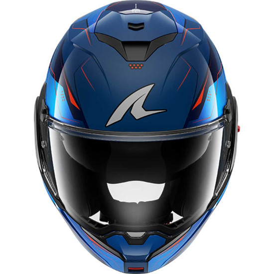 Shark OXO Mekarium BUO Blue Pearl Orange £379.99 Flip Front Motorcycle Helmets - SKU 235/HE8714E/BUO1 from RaceLeathers Motorcycle Clothing