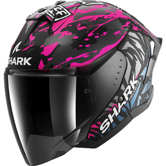 Shark Skwal Jet Cup Redding Matt KVB Black Violet Blue £269.99 Open Face Helmets - SKU 235/HE6930E/KVB1 from RaceLeathers Motorcycle Clothing