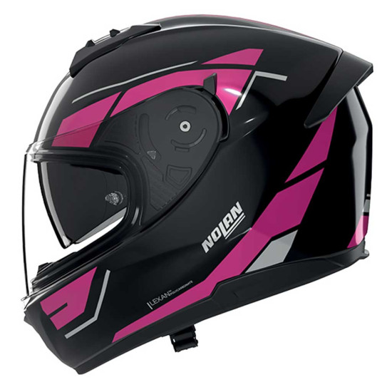Nolan N60-6 Sincrono 354 Black Fucsia Metal Grey