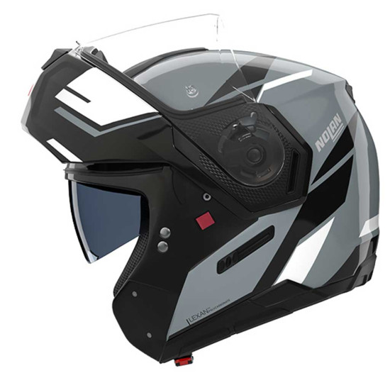Nolan N90-3 06 Sincrono 352 Grey Black White £299.99 Flip Front Motorcycle Helmets - SKU 551/9Z0009263521 from RaceLeathers Motorcycle Clothing