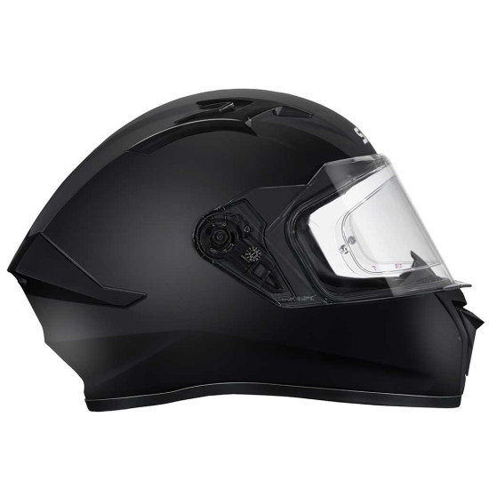 SMK Stellar Unicolour Black £74.99 Full Face Helmets - SKU 750/100005431601 from RaceLeathers Motorcycle Clothing