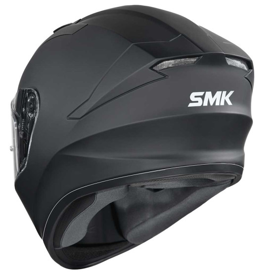 SMK Stellar Unicolour Matt Black £74.99 Full Face Helmets - SKU 750/100005432101 from RaceLeathers Motorcycle Clothing