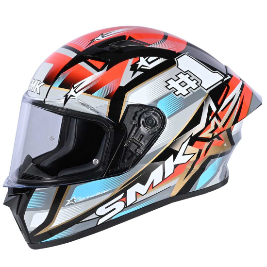 SMK Stellar Sport Uno Red White Black £89.99 Full Face Helmets - SKU 750/100005843401 from RaceLeathers Motorcycle Clothing