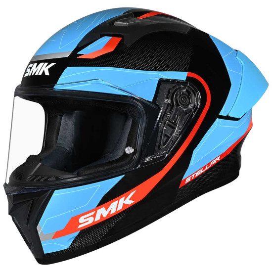 SMK Stellar Sport Flight Black Blue Orange £89.99 Full Face Helmets - SKU 750/100010751301 from RaceLeathers Motorcycle Clothing