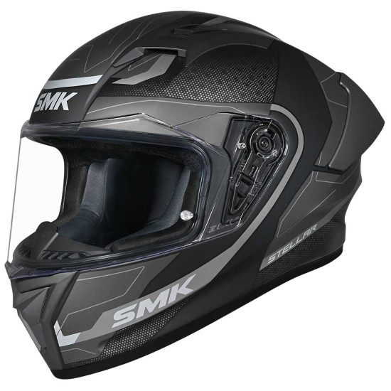 SMK Stellar Sport Flight Black Grey Anthracite £89.99 Full Face Helmets - SKU 750/100010753101 from RaceLeathers Motorcycle Clothing