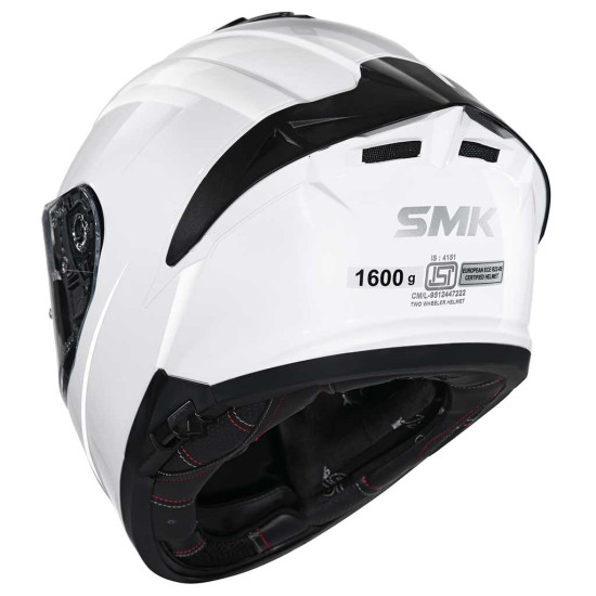 SMK Typhoon Unicolour White £89.99 Full Face Helmets - SKU 750/100006649601 from RaceLeathers Motorcycle Clothing