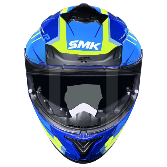 SMK Typhoon Aerot Blue Purple Yellow £99.99 Full Face Helmets - SKU 750/100006627601 from RaceLeathers Motorcycle Clothing