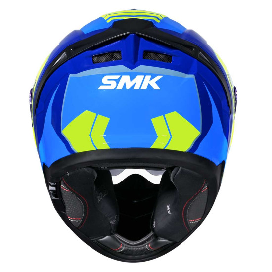 SMK Typhoon Aerot Blue Purple Yellow £99.99 Full Face Helmets - SKU 750/100006627601 from RaceLeathers Motorcycle Clothing