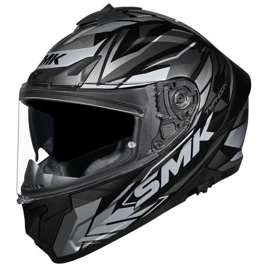 SMK Typhoon Rival Black Grey Anthracite £99.99 Full Face Helmets - SKU 750/100010211801 from RaceLeathers Motorcycle Clothing