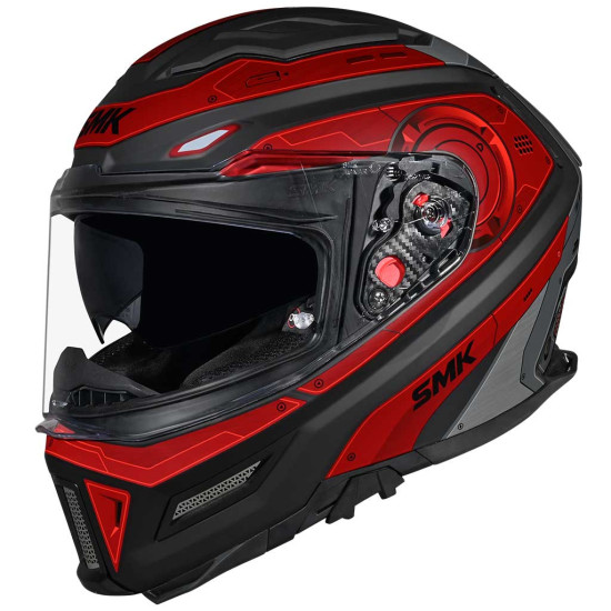 SMK Agnar Cyborg Black Red Anthracite £109.99 Full Face Helmets - SKU 750/100010744701 from RaceLeathers Motorcycle Clothing
