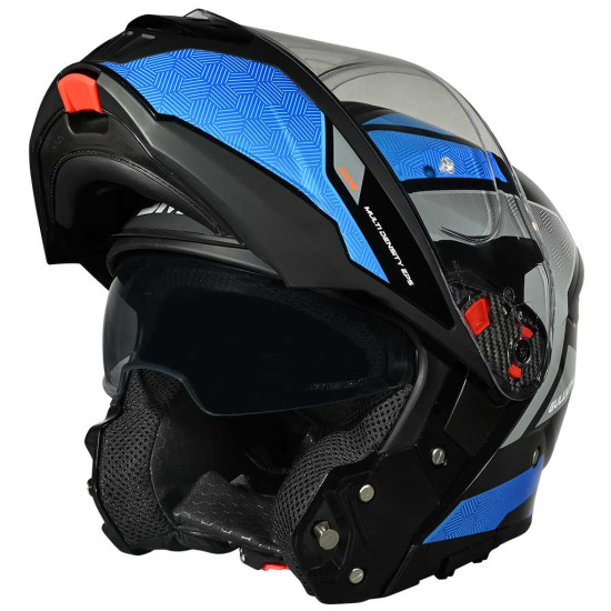 SMK Gullwing V2 Sonic Black Blue Grey £109.99 Flip Front Motorcycle Helmets - SKU 751/100010214401 from RaceLeathers Motorcycle Clothing