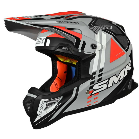 SMK Allterra X-Sprint Grey Orange Black £79.99 Off Road Helmets - SKU 753/100010749501 from RaceLeathers Motorcycle Clothing