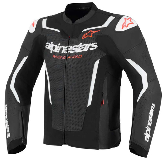 Alpinestars GP Force V2 Leather Jacket Airflow Black White