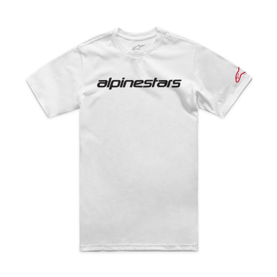 Alpinestars Linear Wordmark 2.0 CSF Tee White Red Black £28.49 Casual Wear - SKU 1214731102312XL from RaceLeathers Motorcycle Clothing