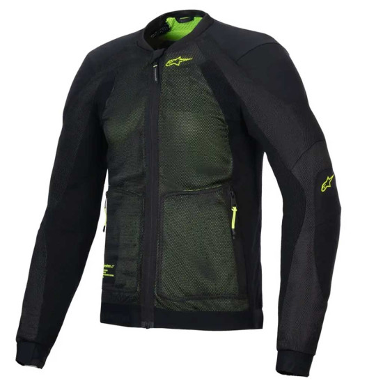 Alpinestars Troop-Air Jacket Black Yellow Fluo £189.99 Mens Motorcycle Jackets - SKU 33012251682XL from RaceLeathers Motorcycle Clothing