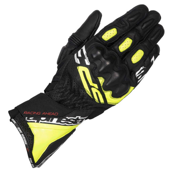 Alpinestars SP-3 Gloves Black Yellow Fluo White £80.74 Mens Motorcycle Gloves - SKU 35509251582XL from RaceLeathers Motorcycle Clothing