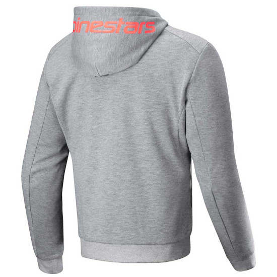 Alpinestars Chrome V2 Sport Hoodie Grey Heather Red Fluo