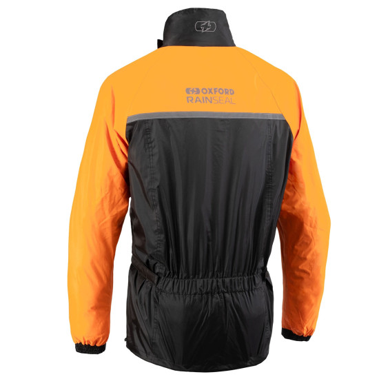 Oxford Rainseal Over Jacket Black Orange £39.99 Waterproofs - SKU RM2120052XL from RaceLeathers Motorcycle Clothing