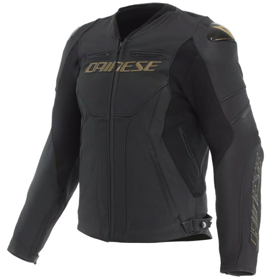 Dainese Racing 5 Leather Jacket Black/Gold