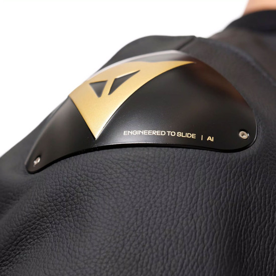 Dainese Racing 5 Leather Jacket Black/Gold