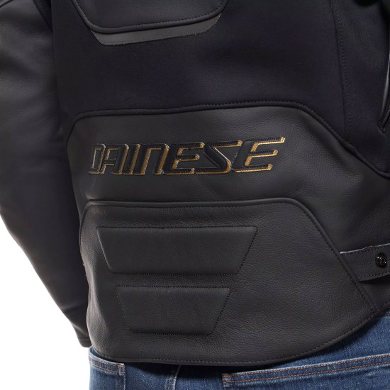 Dainese Racing 5 Leather Jacket Black/Gold