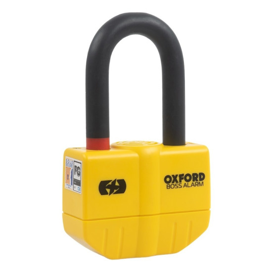Oxford Boss Alarm 14mm Yellow + 12mm x 1.5m Chain £169.99 Security - SKU LK488 from RaceLeathers Motorcycle Clothing