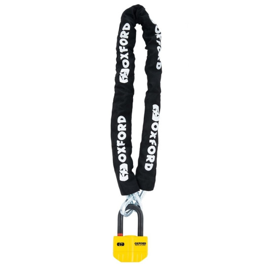 Oxford Boss Alarm 14mm Yellow + 12mm x 2.0m Chain £179.99 Security - SKU LK489 from RaceLeathers Motorcycle Clothing