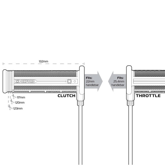 Oxford HotGrips Pro 2.0 Adventure £199.99 Heated Motorcycle Grips - SKU EL400 from RaceLeathers Motorcycle Clothing