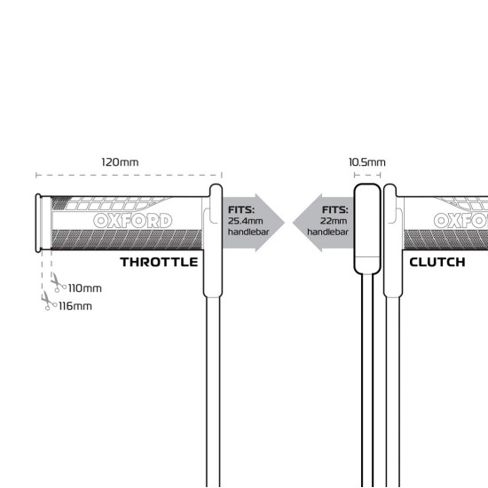 Oxford HotGrips Advanced Integrated Touring £109.99 Heated Motorcycle Grips - SKU EL398 from RaceLeathers Motorcycle Clothing
