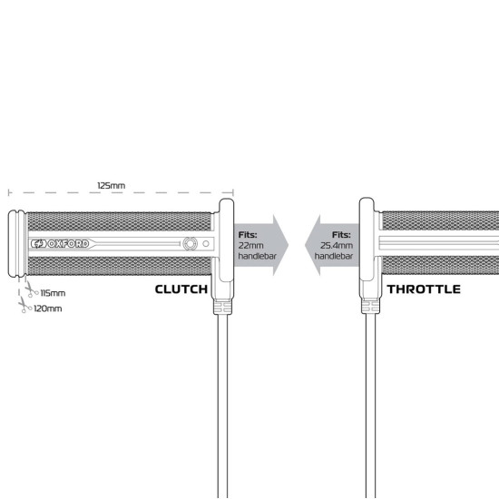 Oxford HotGrips Pro 2.0 Sports £199.99 Heated Motorcycle Grips - SKU EL402 from RaceLeathers Motorcycle Clothing