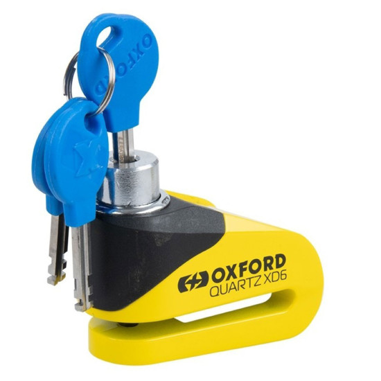 Oxford Quartz XD6 Disc Lock Yellow/Black £39.99 Security - SKU LK207 from RaceLeathers Motorcycle Clothing