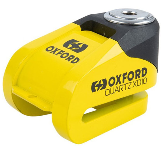 Oxford Quartz XD10 Disc Lock Yellow/Black £39.99 Security - SKU LK209 from RaceLeathers Motorcycle Clothing