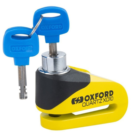Oxford Quartz XD10 Disc Lock Yellow/Black £39.99 Security - SKU LK209 from RaceLeathers Motorcycle Clothing