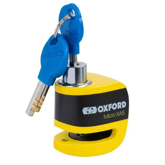 Oxford Micro XA5 Alarm Disc Lock Yellow/Black